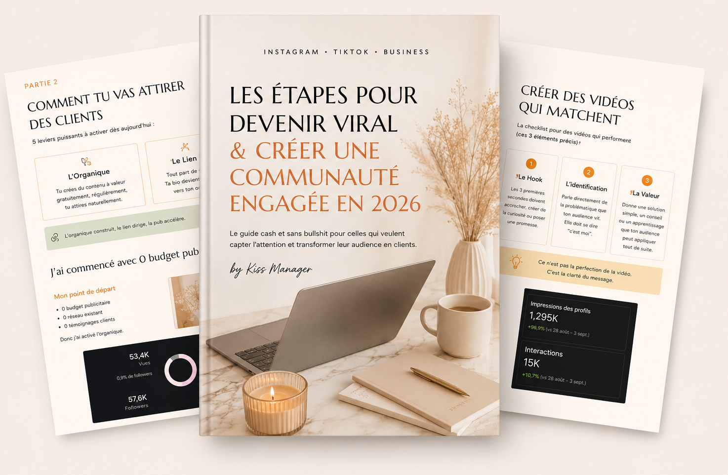 Vue d'ensemble du workbook : couverture et pages intérieures